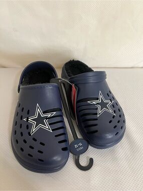 NEW FOCO MENS Dallas Cowboys Team Stripe Clog lined men’s size:11-12